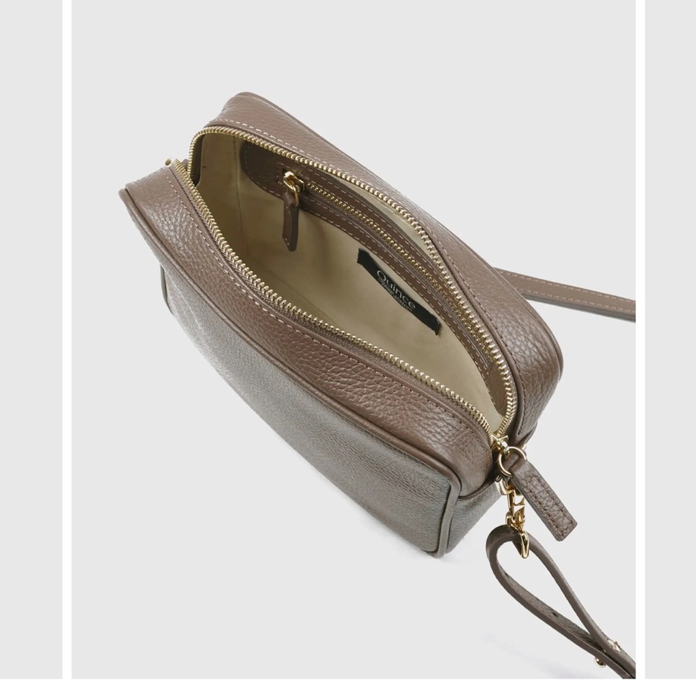 Quince Brown Pebbled Leather Crossbody Bag - Picture 5 of 16